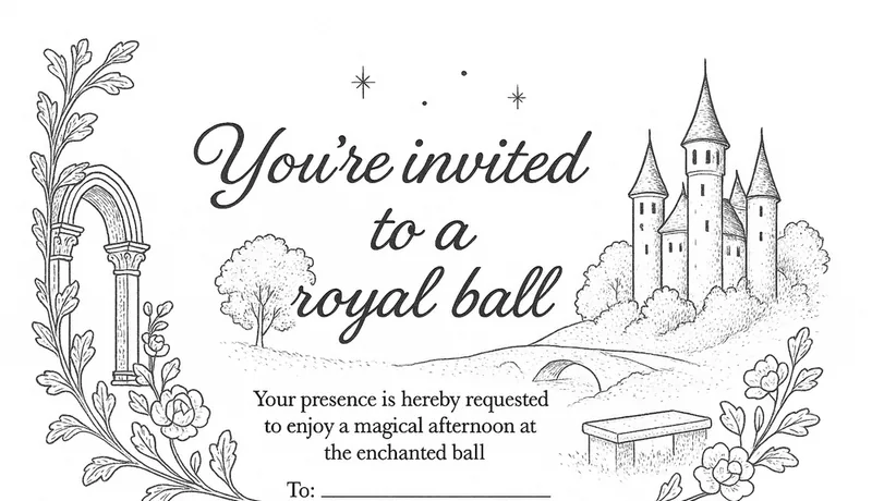 Royal invitation certificate preview (light)