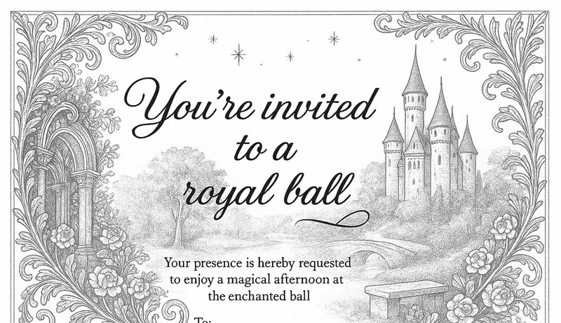 Royal invitation certificate preview